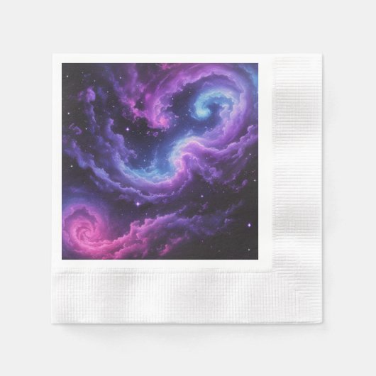 Cosmic Galaxy Nebula Abstract Space Art Design Servet (Voorkant)