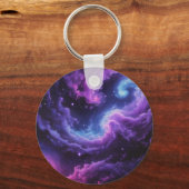 Cosmic Galaxy Nebula Abstract Space Art Design Sleutelhanger (Achterkant)