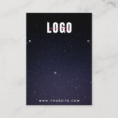 Cosmic Galaxy Night Sky Logo Earning Display Visitekaartje (Voorkant)