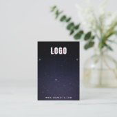 Cosmic Galaxy Night Sky Logo Earning Display Visitekaartje (Staand voorkant)