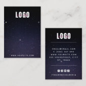 Cosmic Galaxy Night Sky Logo Earning Display Visitekaartje (Voorkant / Achterkant)