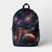 Cosmic Galaxy Print Cut Naaizak Bedrukte Rugzak (Voorkant)