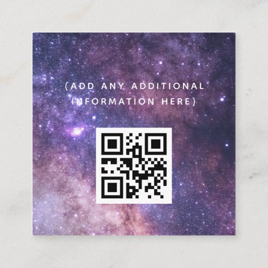 Cosmic Galaxy Social Media Manager Square Kaart Vierkante Visitekaartje (Achterkant)