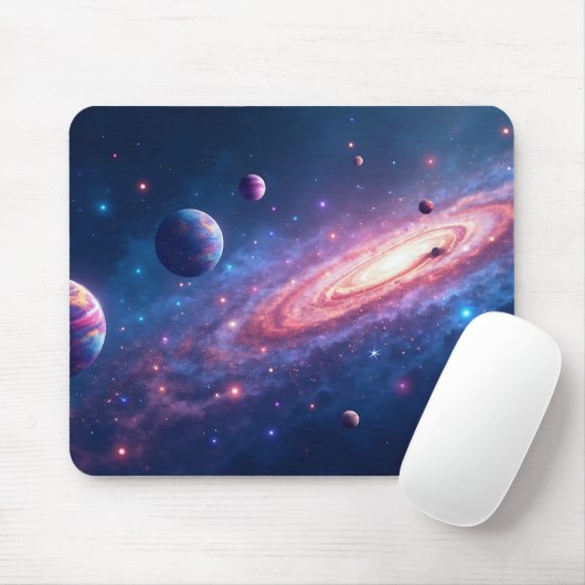 Cosmic Galaxy Space Art Mousepad Muismat (Met muis)