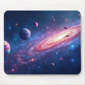 Cosmic Galaxy Space Art Mousepad Muismat (Voorkant)