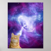 Cosmic galaxy space cat poster (Voorkant)
