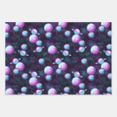 Cosmic Galaxy | Turquoise Blue Paars Nebula Inpakpapier Vel (Voorkant 2)