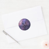 Cosmic Galaxy Universe Personalized Monogram Ronde Sticker (Envelop)