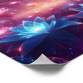 Cosmic Garden of Luminous Blooming Flowers Poster (Hoek)