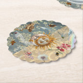 Cosmic Garden Paper-Onderzetter Kartonnen Onderzetters (Gekanteld)