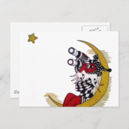 Cosmic Gaze: Elf op de maan avontuur Briefkaart (Voorkant / Achterkant)