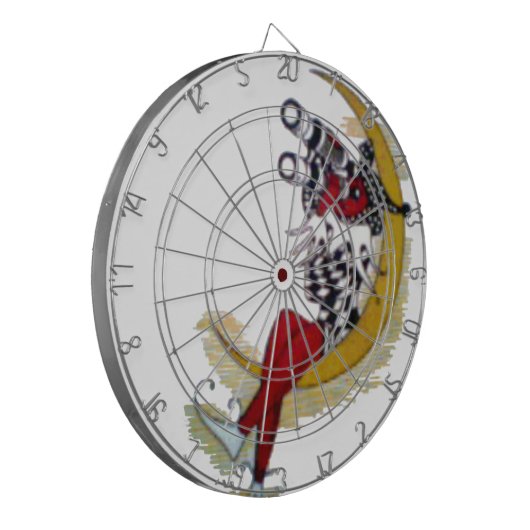 Cosmic Gaze: Elf op de maan avontuur Dartbord (Voorkant Links)