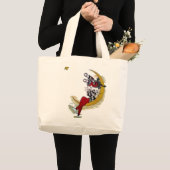 Cosmic Gaze: Elf op de maan avontuur Grote Tote Bag (Voorkant (product))