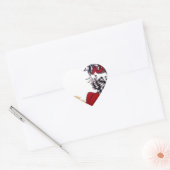 Cosmic Gaze: Elf op de maan avontuur Hart Sticker (Envelop)