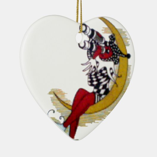 Cosmic Gaze: Elf op de maan avontuur Keramisch Ornament (Rechts)