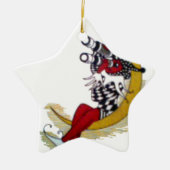 Cosmic Gaze: Elf op de maan avontuur Keramisch Ornament (Voorkant)