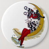 Cosmic Gaze: Elf op de maan avontuur Ronde Button 6,0 Cm (Voorkant)