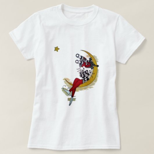Cosmic Gaze: Elf op de maan avontuur T-shirt (Design voorkant)