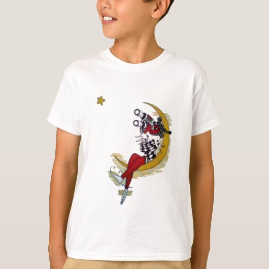 Cosmic Gaze: Elf op de maan avontuur T-shirt (Voorkant)
