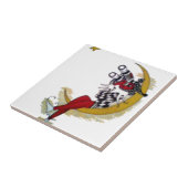 Cosmic Gaze: Elf op de maan avontuur Tegeltje (Zijkant)