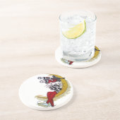 Cosmic Gaze: Elf op de maan avontuur Zandsteen Onderzetter (Zijkant)