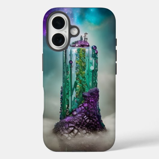Cosmic Gemstone en Glass \|/ Universe AI Art Case-Mate iPhone Case (Achterkant)