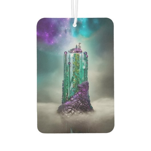 Cosmic Gemstone en Glass \|/ Universe AI Art Luchtverfrisser (Achterkant)