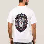 Cosmic Geometric Lion Emblem T-shirt (Achterkant)