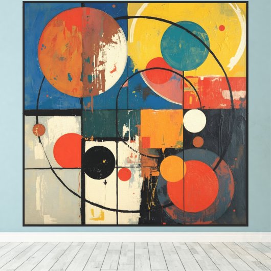 Cosmic Geometry Canvas Afdruk (Insitu (Houten vloer))