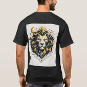 Cosmic Geometry: The Celestial Lion Emblem T-shirt (Achterkant)