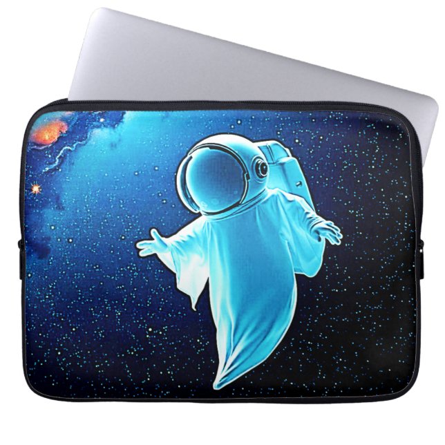 Cosmic Ghost in Space Design Laptop Sleeve (Voorkant)