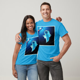 Cosmic Ghost in Space Design T-shirt