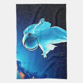 Cosmic Ghost in Space Design Theedoek (Verticaal)