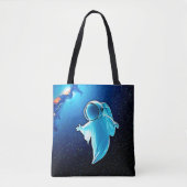 Cosmic Ghost in Space Design Tote Bag (Voorkant)