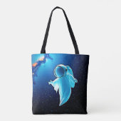 Cosmic Ghost in Space Design Tote Bag (Achterkant)