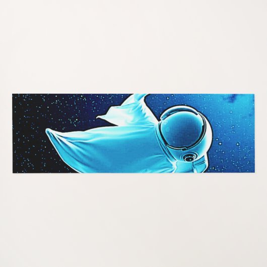 Cosmic Ghost in Space Design Yogamat (Achterkant (horizontaal))