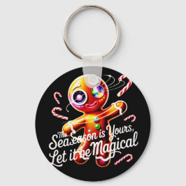 Cosmic Gingerbread Pin Buttons Set Magical Holiday Sleutelhanger