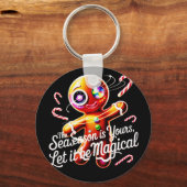 Cosmic Gingerbread Pin Buttons Set Magical Holiday Sleutelhanger (Voorkant)