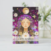 Cosmic Girl Boho Moon QR-code cadeaubon (Staand voorkant)