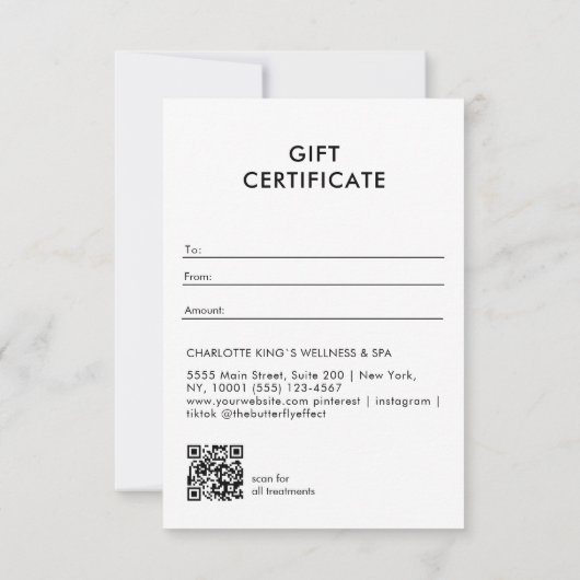 Cosmic Girl Boho Moon QR-code cadeaubon (Achterkant)
