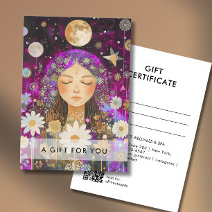 Cosmic Girl Boho Moon QR-code cadeaubon