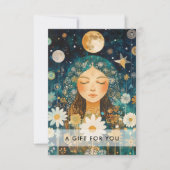 Cosmic Girl Boho Moon QR-code cadeaubon (Voorkant)
