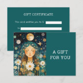 Cosmic Girl Boho Moon QR-code cadeaubon (Voorkant / Achterkant)