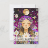 Cosmic Girl Boho Moon QR Code Gift Certificate (Voorkant)