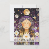 Cosmic Girl Boho Moon QR Code Gift Certificate (Voorkant)