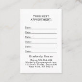 Cosmic Girl Boho Moon Salon Appointment Card Afsprakenkaartje (Achterkant)