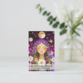 Cosmic Girl Boho Moon Salon Appointment Card Afsprakenkaartje (Staand voorkant)