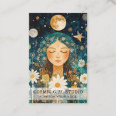 Cosmic Girl Boho Moon Salon Loyalty Visitekaartje (Voorkant)