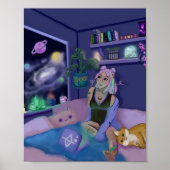 Cosmic Girl Poster Print - door Nephele (Voorkant)