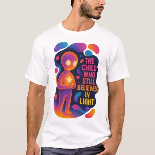 Cosmic Glow Character & Inspirational Art T-shirt (Voorkant)